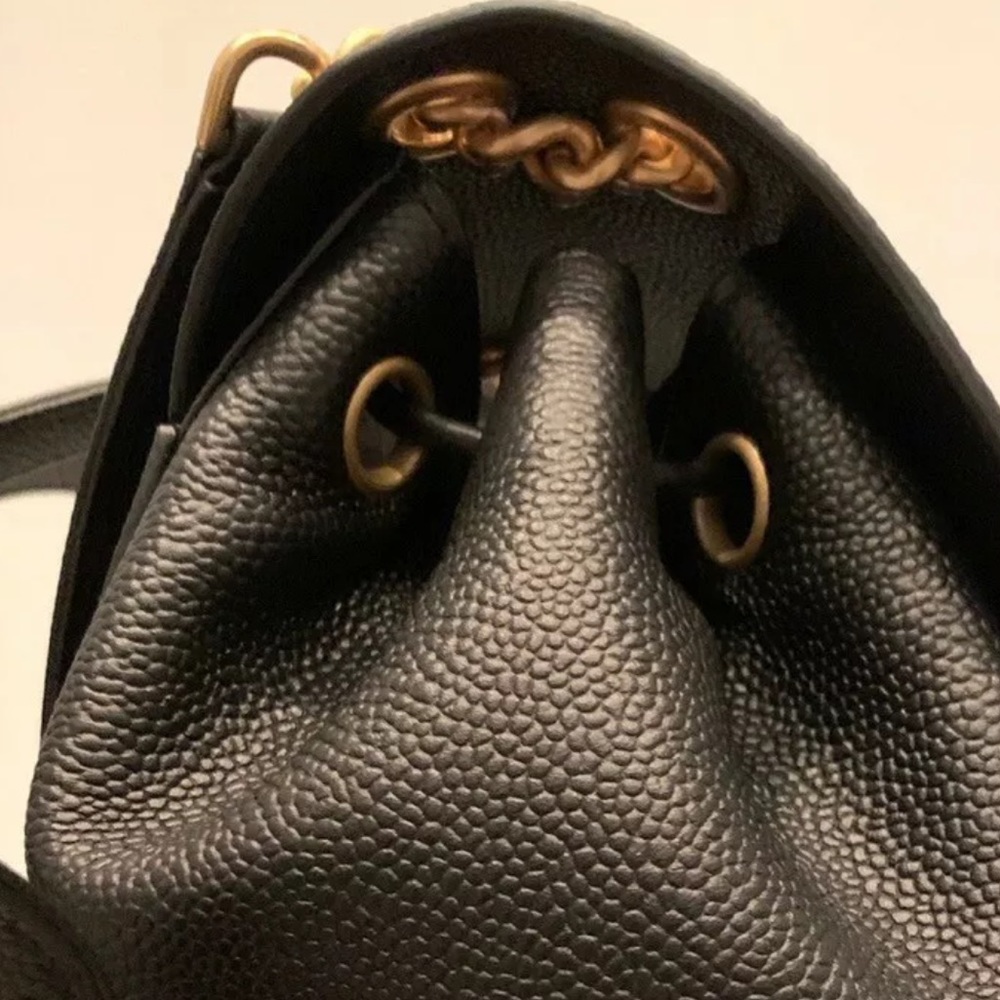 Auth Chanel Parisian Journey caviar gold backpack - Picture 12 of 13